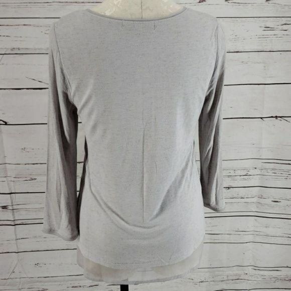 Democracy gray long sleeve blouse medium‎ - Picture 4 of 7